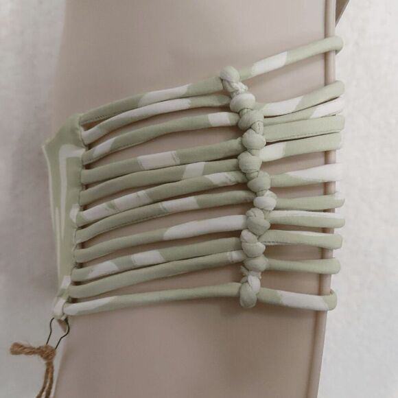 Stone Fox Swim Green Aloe Lines Daya Top/Simone Bottom X-Small - Picture 5 of 9